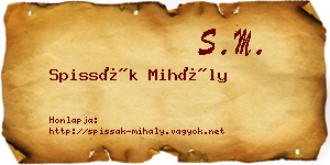 Spissák Mihály névjegykártya